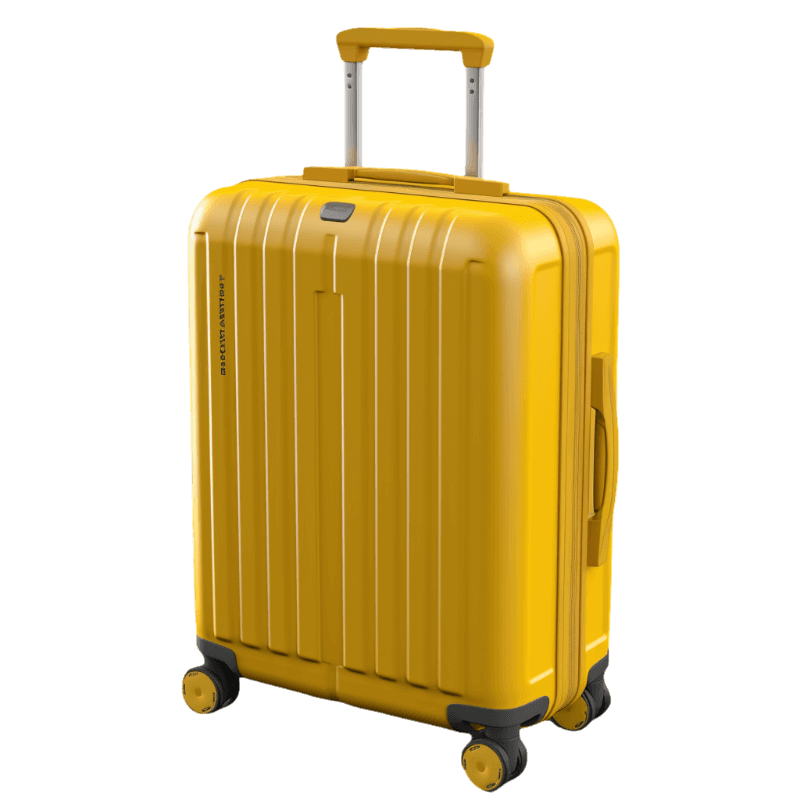yellow luggage