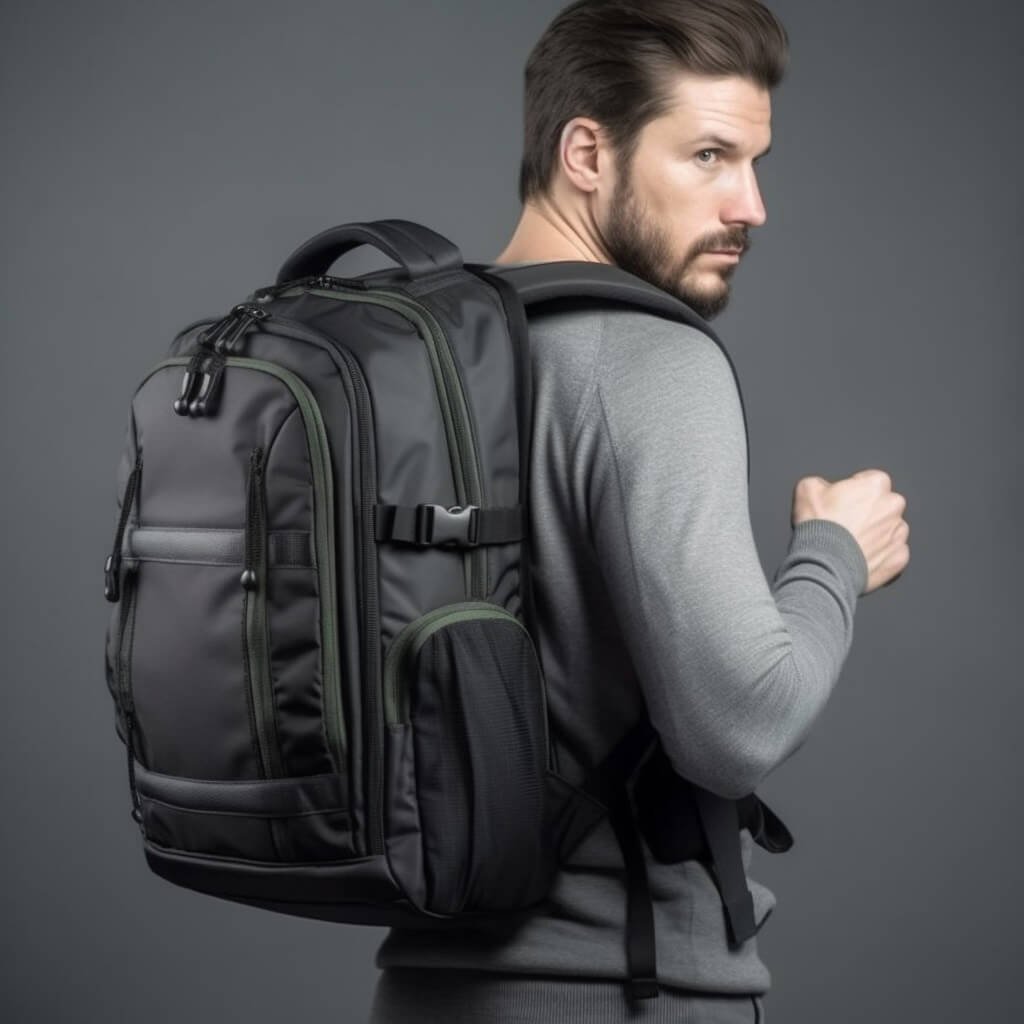 nylon travel laptop backpack