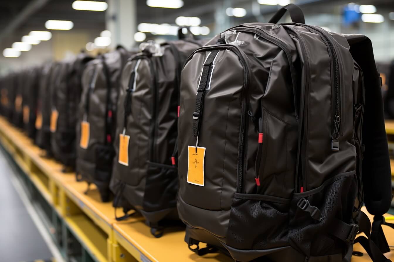 black nylon laptop backpacks
