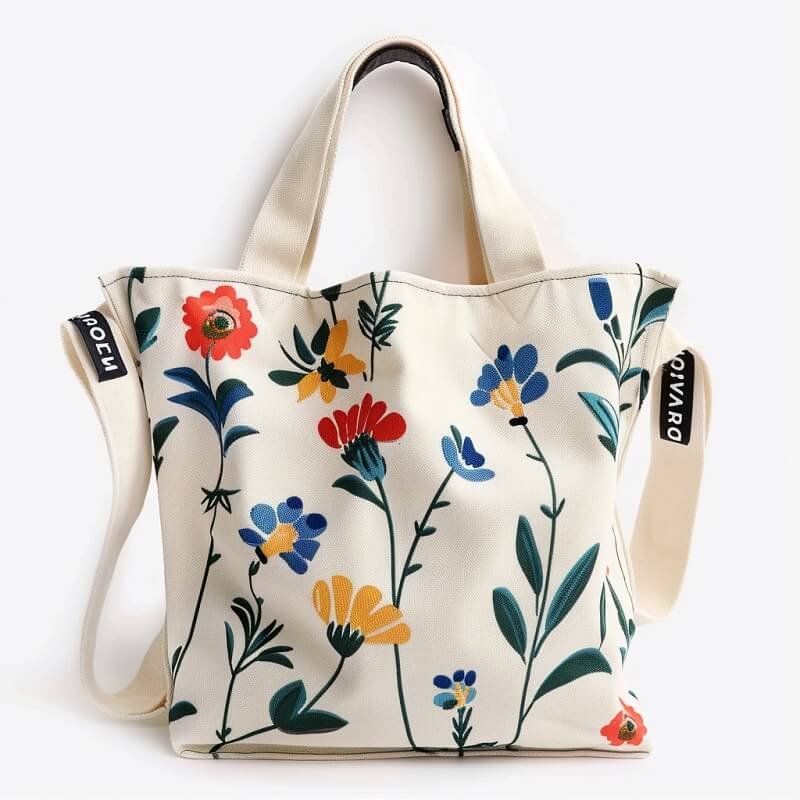 Vibrant Floral Patterned Tote